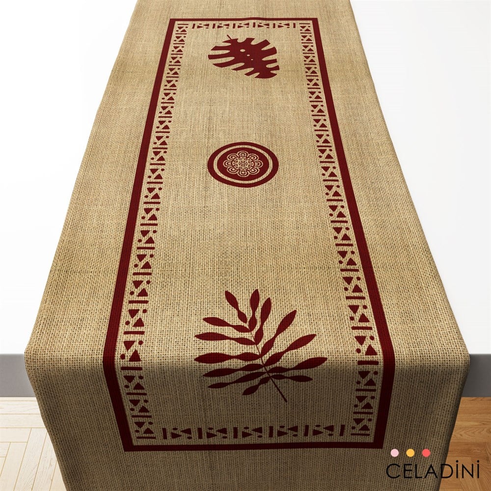 İndian Serisi Çuval Görünümlü Runner Kumaşı 