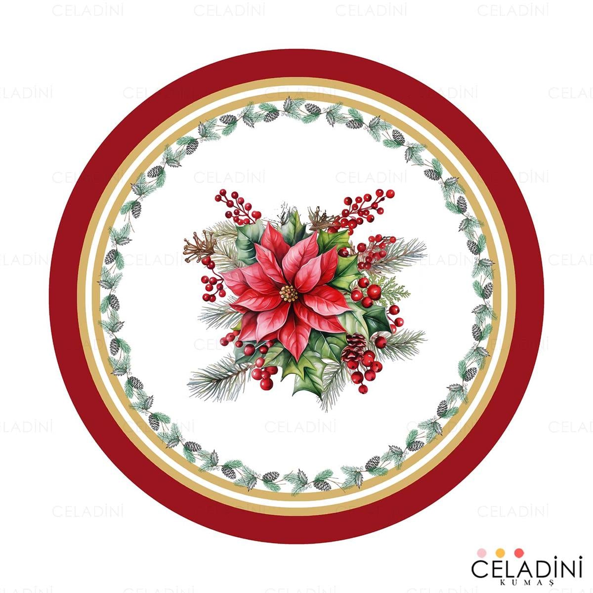 Kış Temalı Yılbaşı Serisi Supla Kumaşı (Model-2)