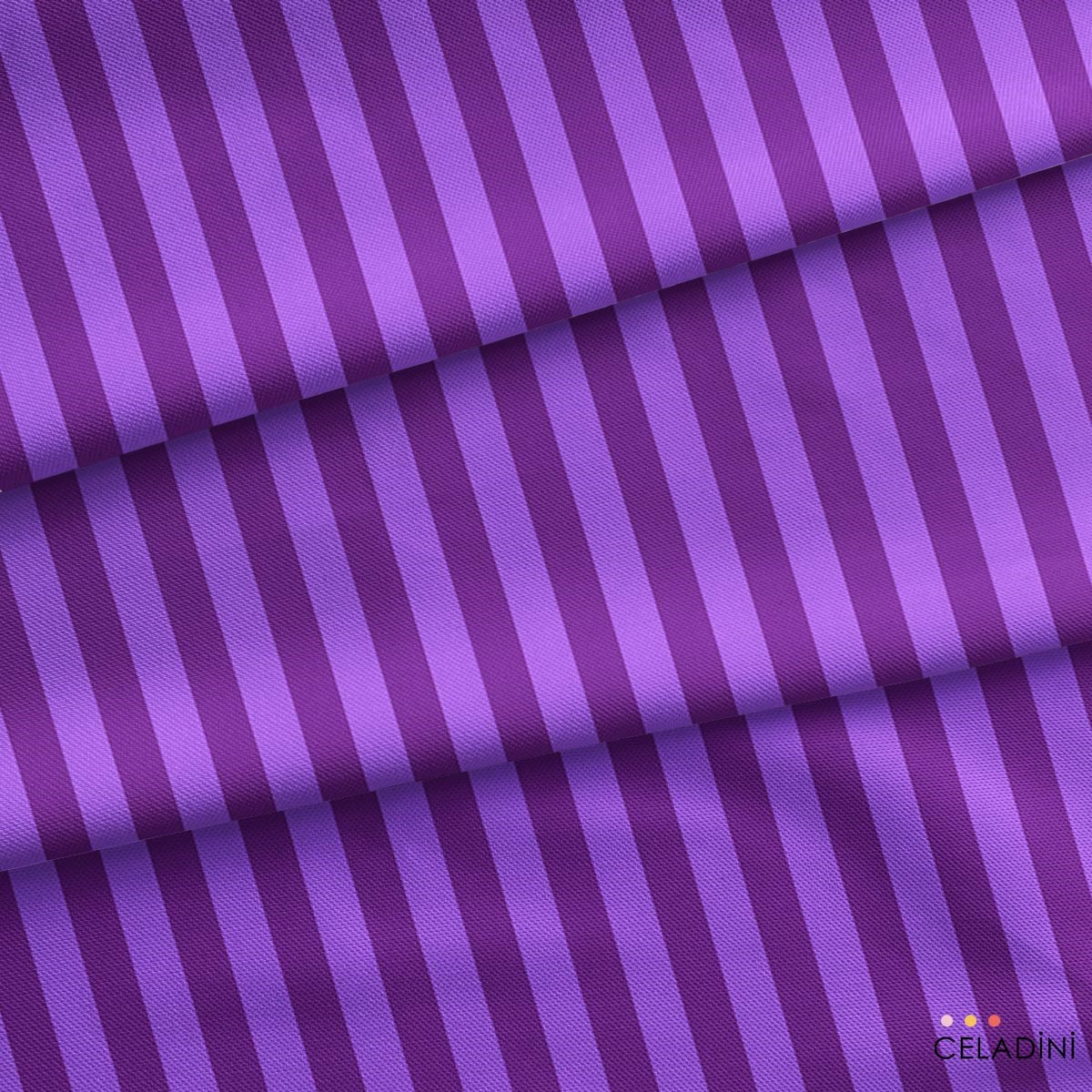 Mor / Koyu Mor 2x2 cm Çizgili Kumaş