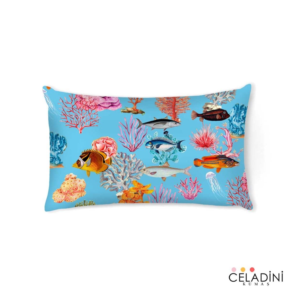 Okyanus Serisi 35x50 cm Kırlent Kumaşı
