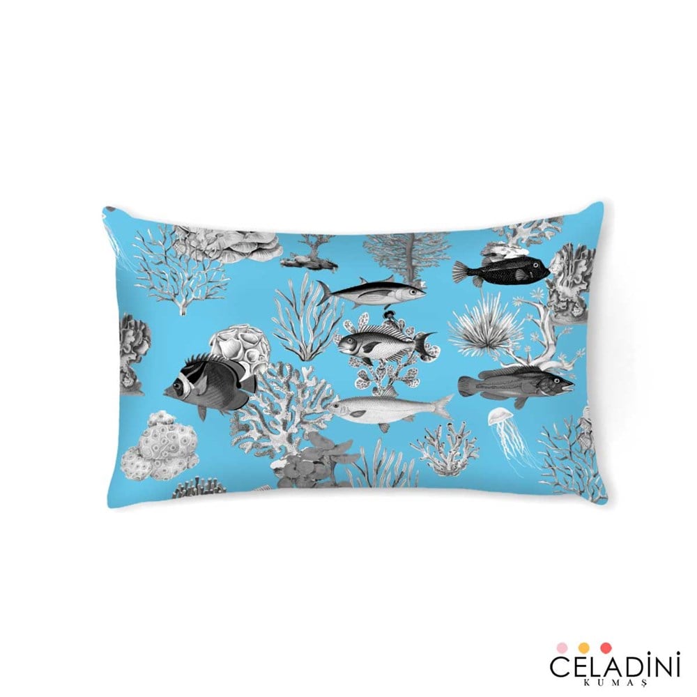 Okyanus Serisi 35x50 cm Kırlent Kumaşı