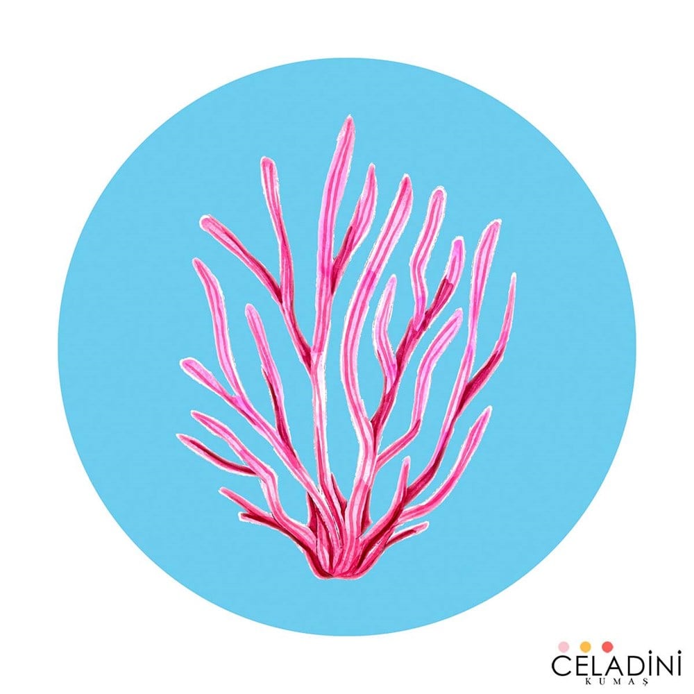 Okyanus Serisi Mercan Supla Kumaşı