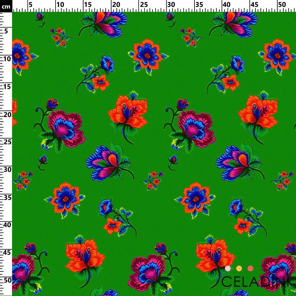 Pazen Görünümlü Kumaş Model-4 Yeşil - Celadini