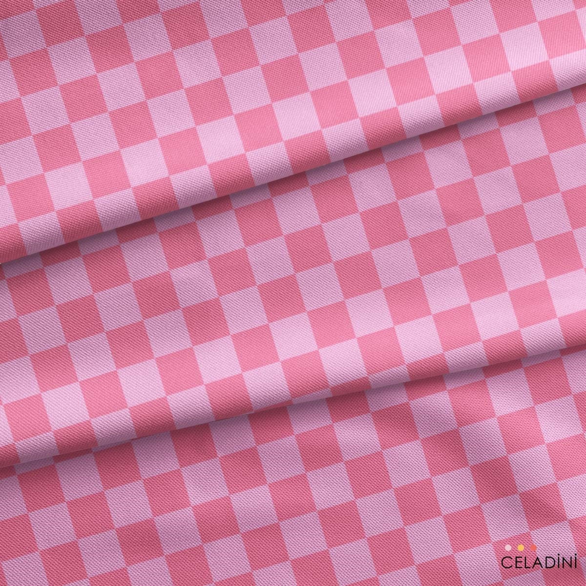 Pudra / Pembe Damalı Kumaş