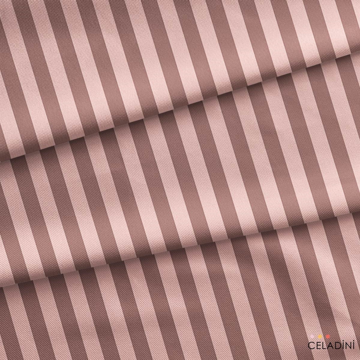 Vizon / Pudra 2x2 cm Çizgili Kumaş