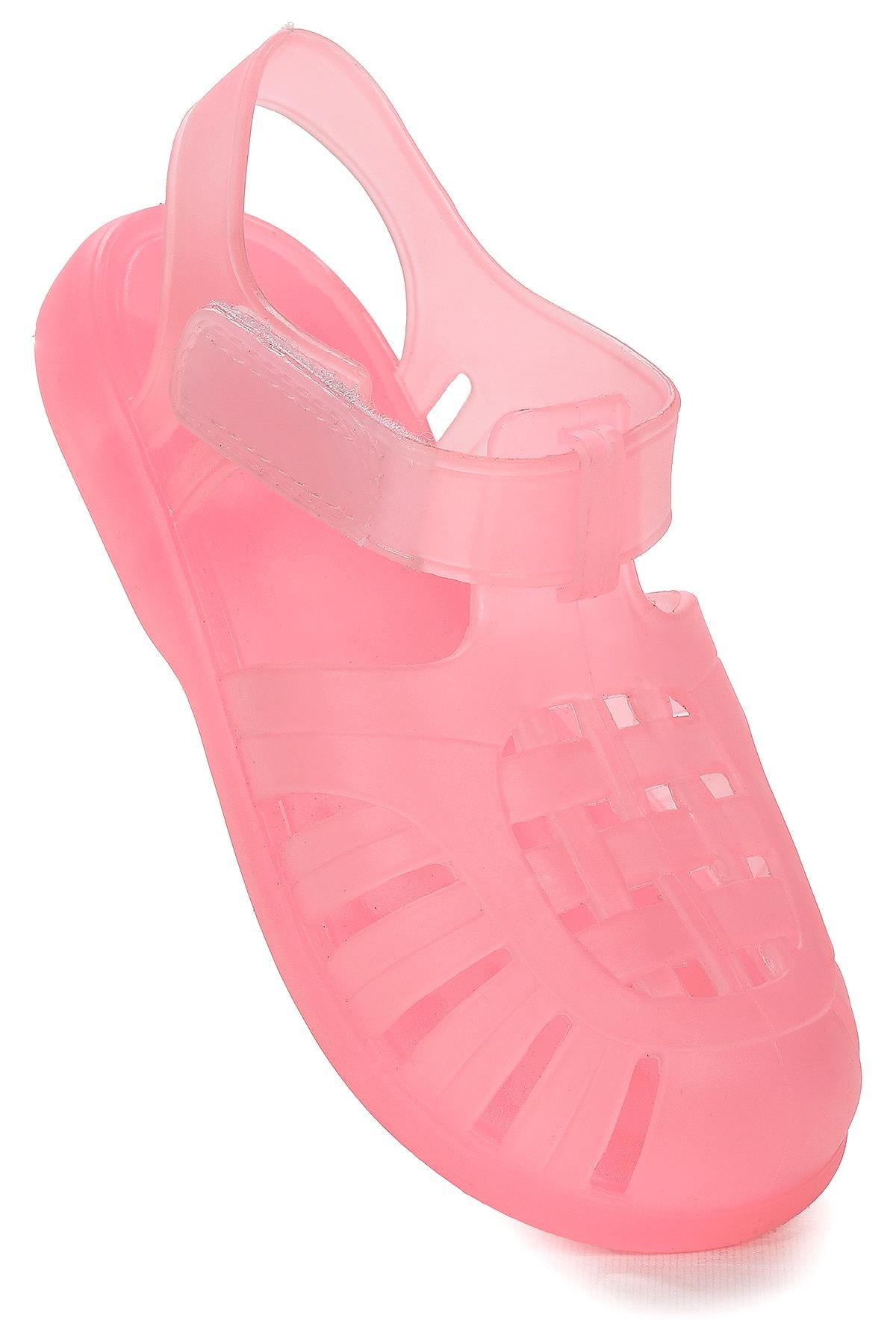  Fina Günlük Deniz Havuz Plaj Kız Çocuk Sandalet Ayakkabı Toz Pembe
