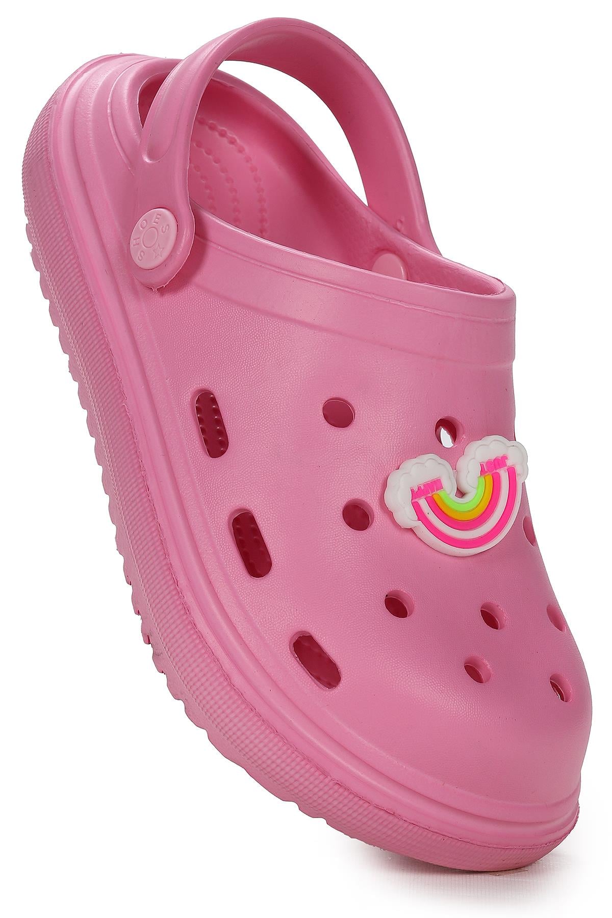 Bester Eva Plaj Havuz Okul Kreş Kız Çocuk Terlik Pembe