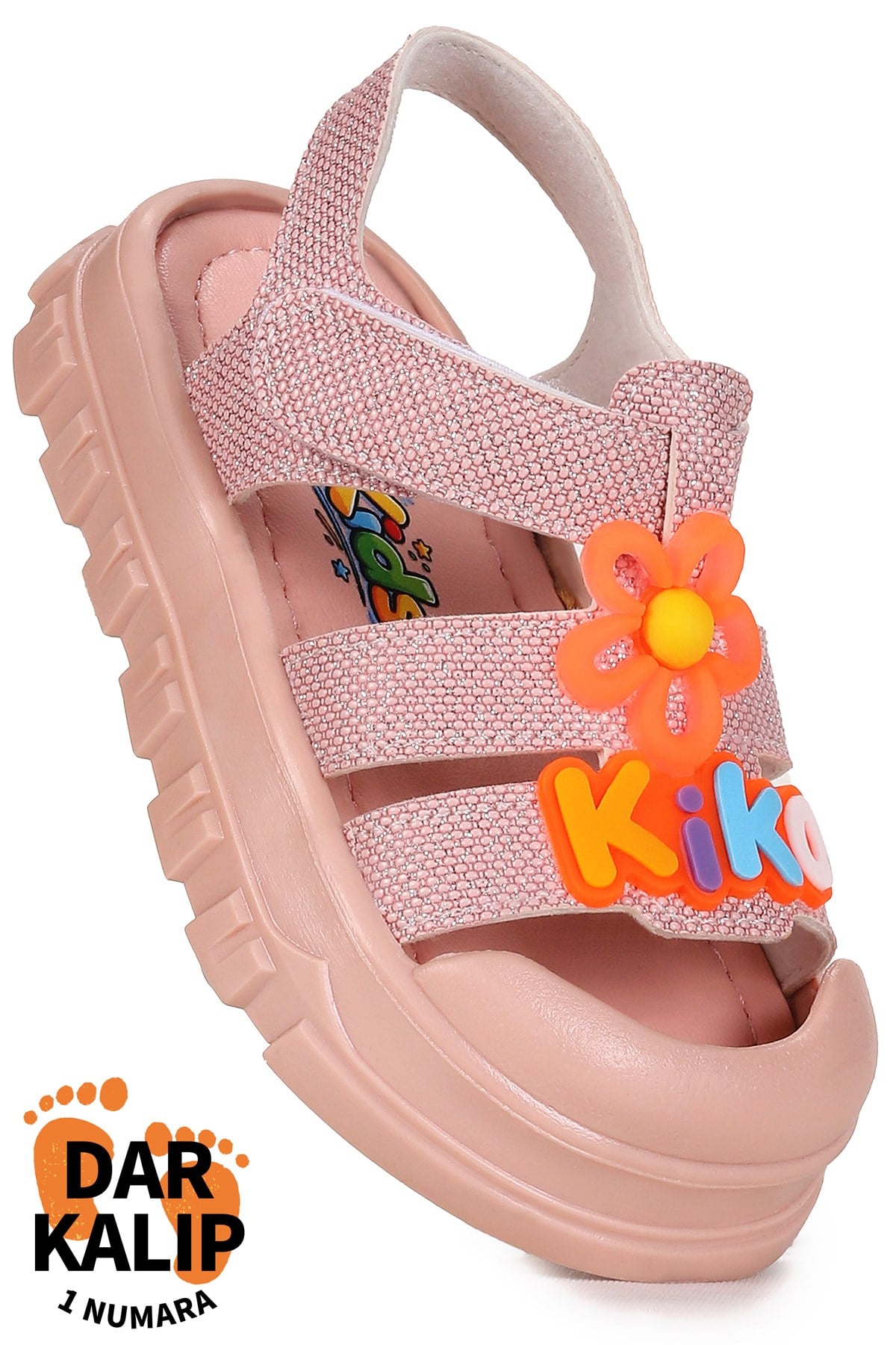 Jelly Simli Hafif Taban Kız Çocuk Sandalet Pembe