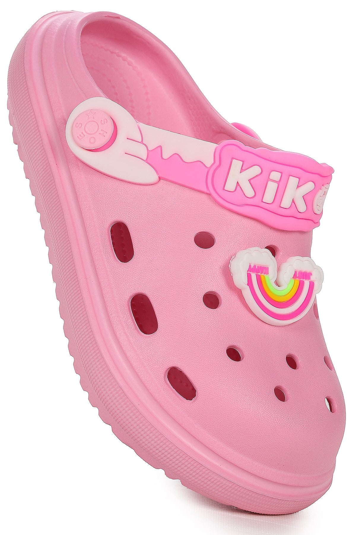 Printed Eva Plaj Havuz Okul Kreş Kız Çocuk Terlik Pembe