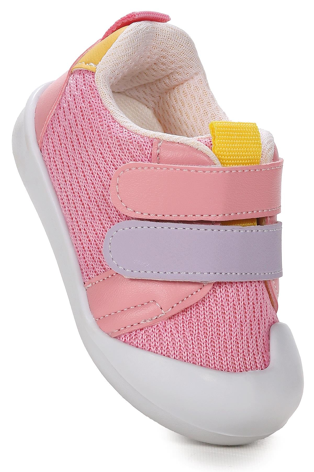 Textile İlk Adım Bebe Cırtlı Kız Bebek Spor Ayakkabı Pembe