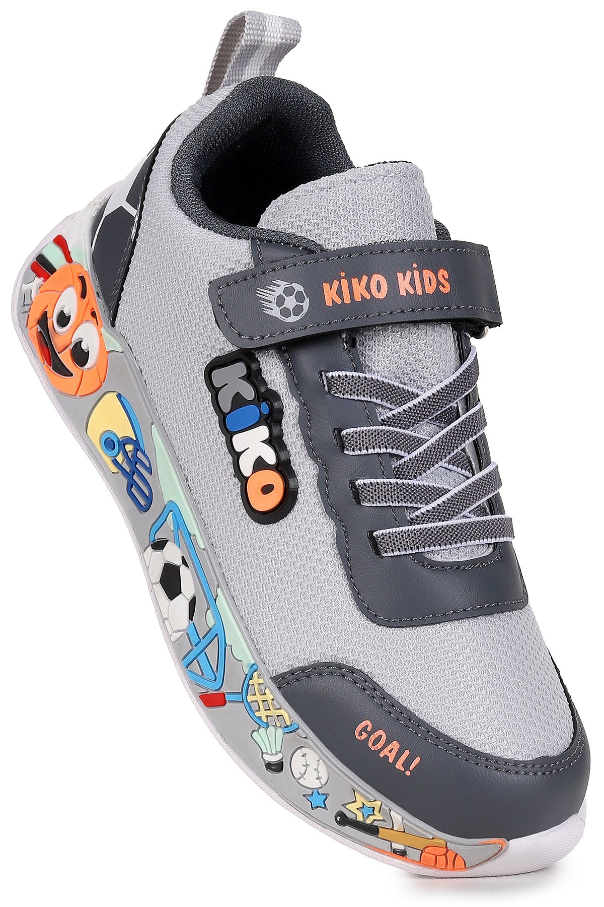 Velcro Günlük Cırtlı Erkek Çocuk Spor Ayakkabı Buz - Füme