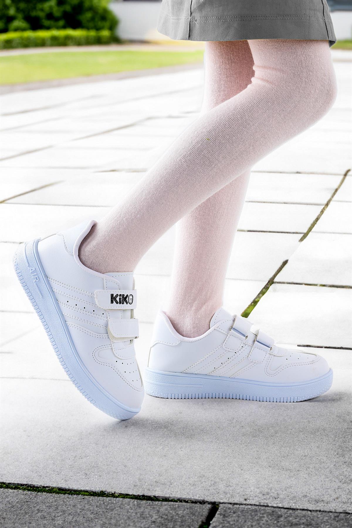 Maş Günlük Cırtlı Kız Çocuk Spor Ayakkabı Beyaz