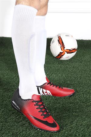 401 HM Halısaha Erkek Futbol Spor Ayakkabı Kırmızı - Siyah