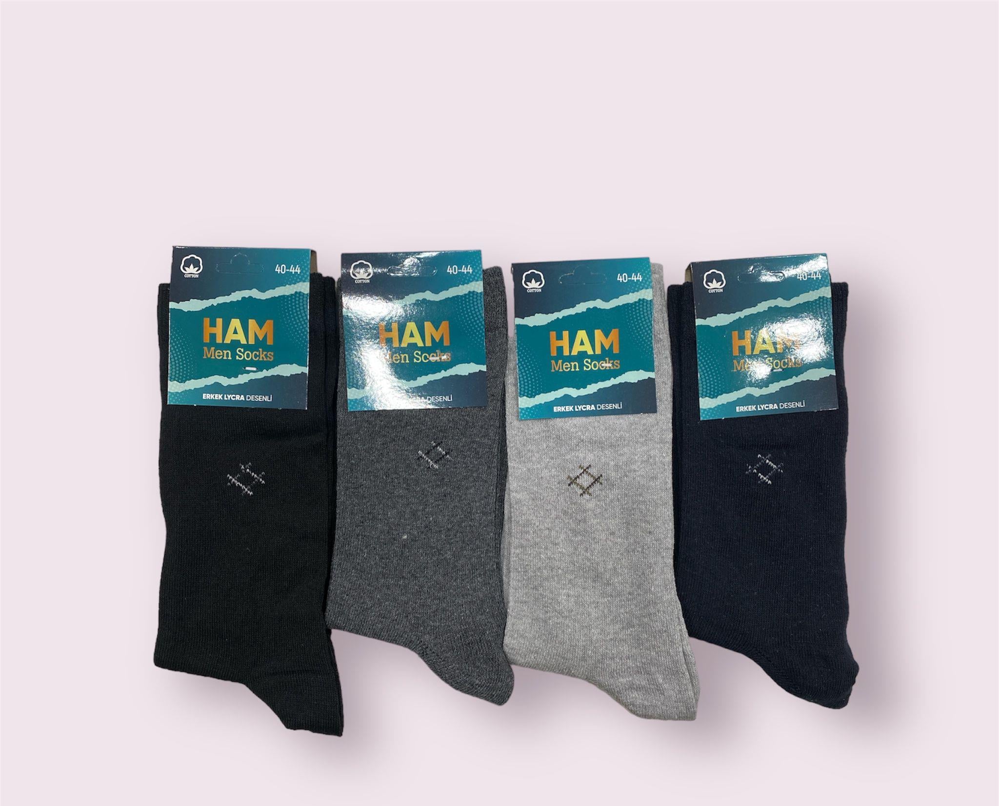 Ham Erkek Çorabı 4 Mevsim (12 Adet)