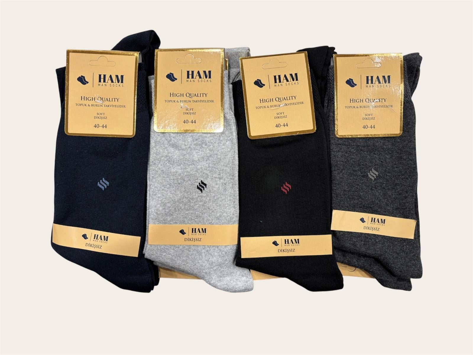 Ham Erkek Çorabı Dikişsiz (12 Adet)