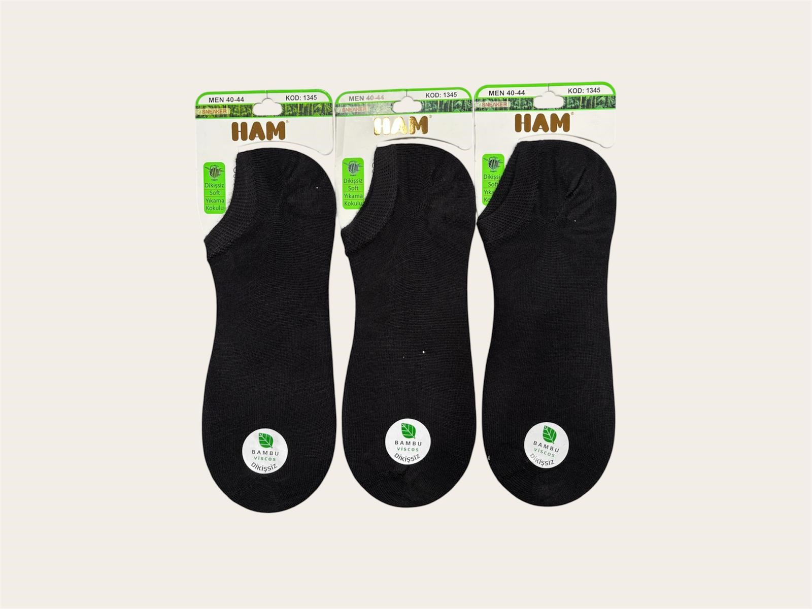 Ham Erkek Sneakers Viskon Bambu Çorap ( 12'li ) 