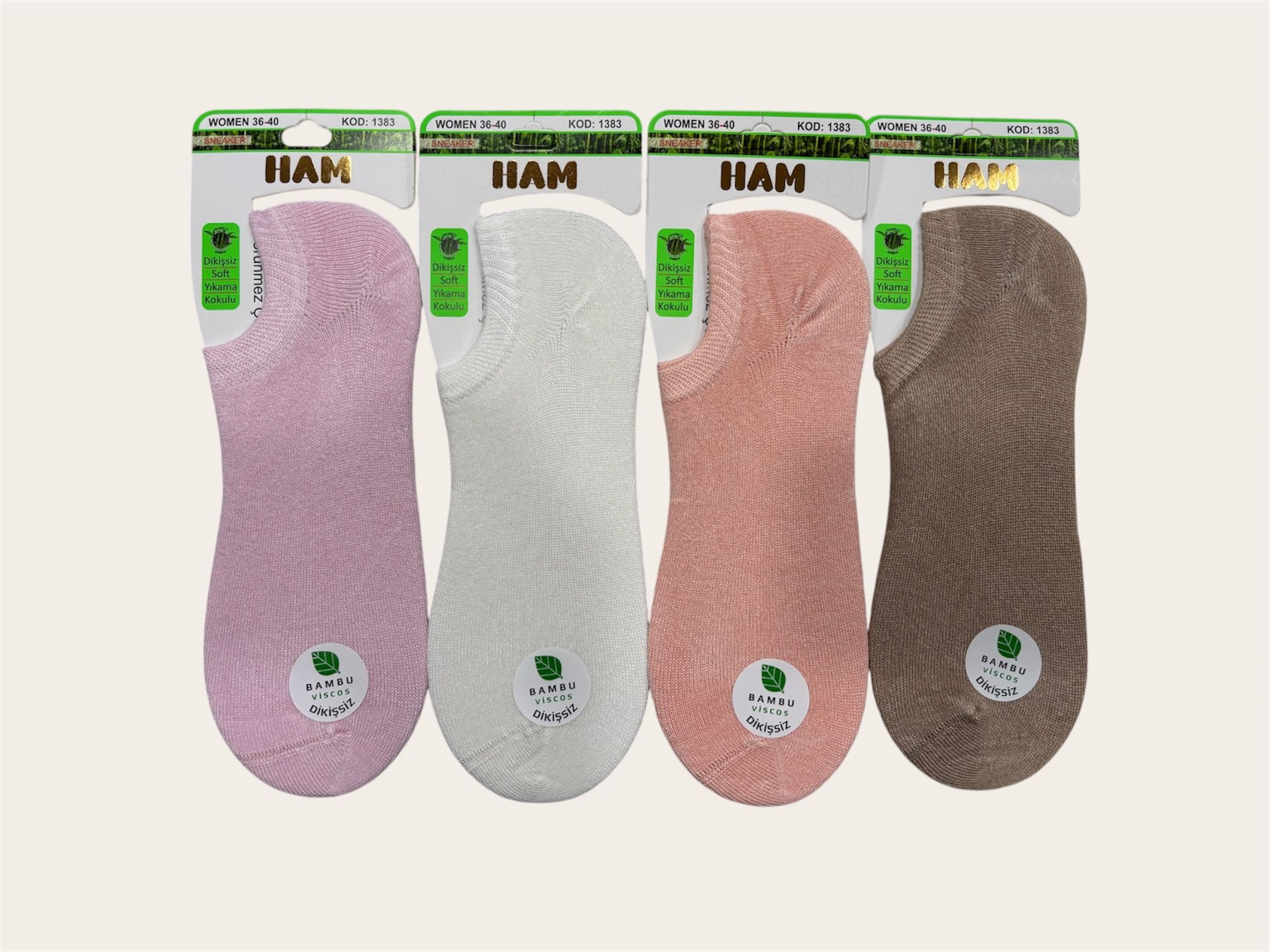 Ham Kadın Viskon Bambu Sneaker ( 12 Adet )