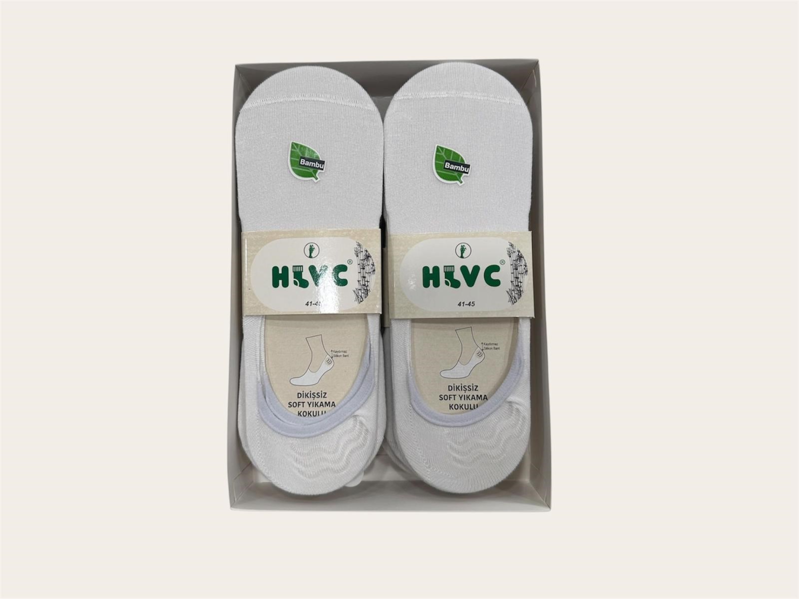 HLVC Erkek Bambu Babet Silikonlu (12 Adet)
