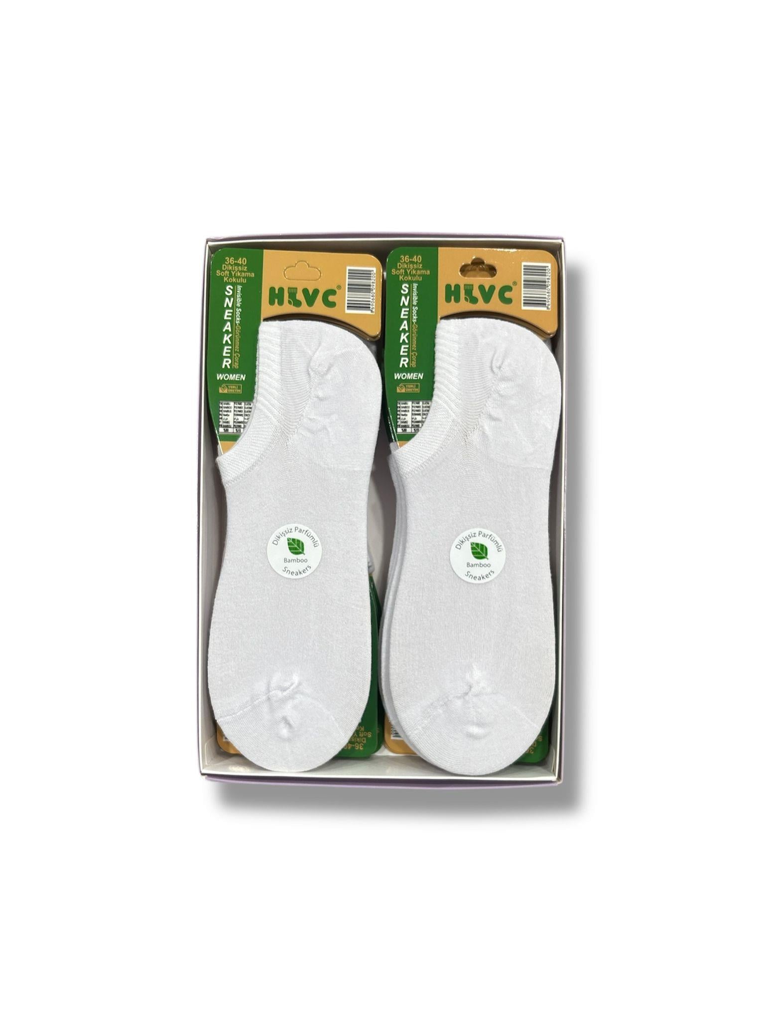 HLVC Kadın Bambu Sneakers Yıkamalı (12 Çift)