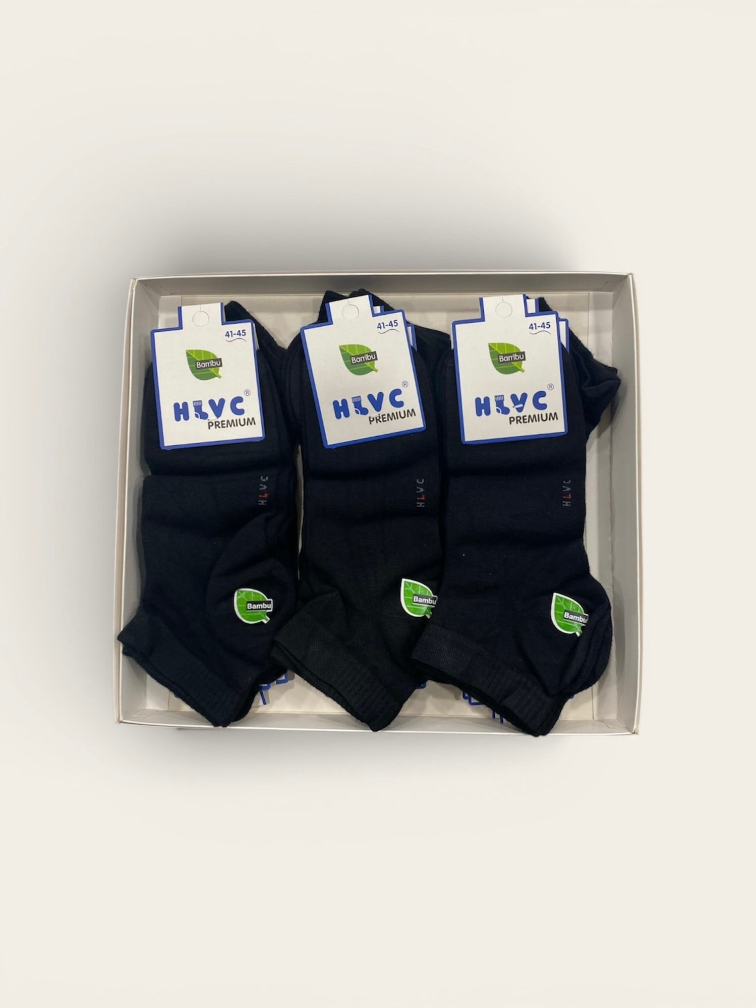 HLVC Erkek Bambu Patik Dikişsiz Yıkamalı (12 Çift)