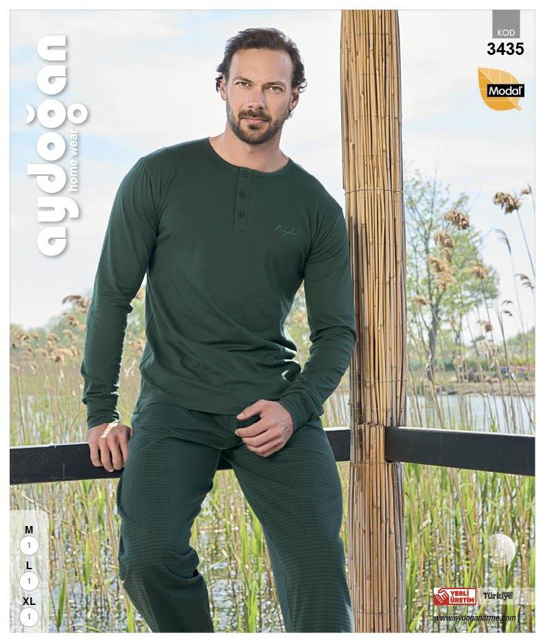 Erkek Modal UZ. Pijama Takım-3435
