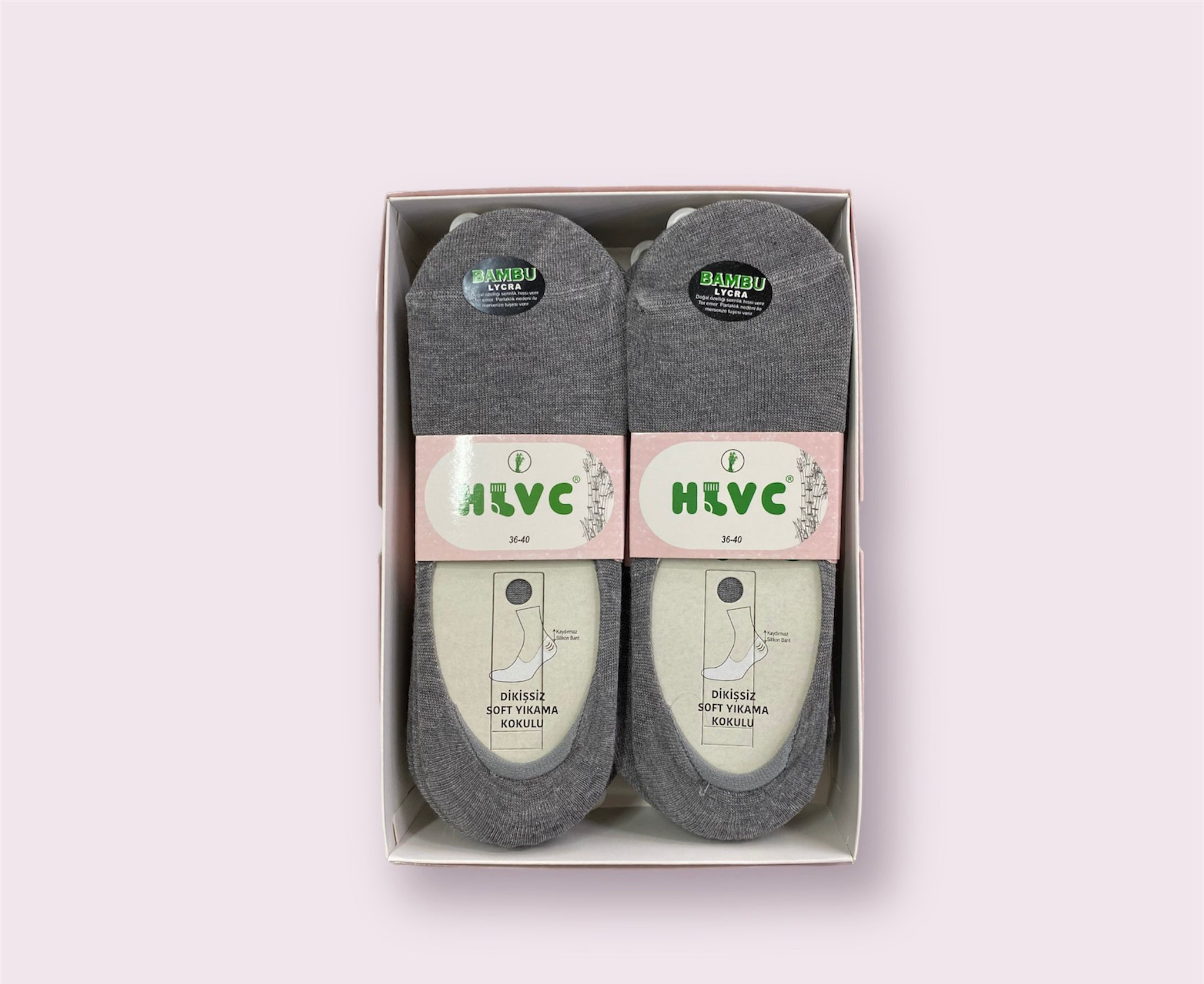HLVC Bayan Bambu Babet Silikonlu (12 Adet)