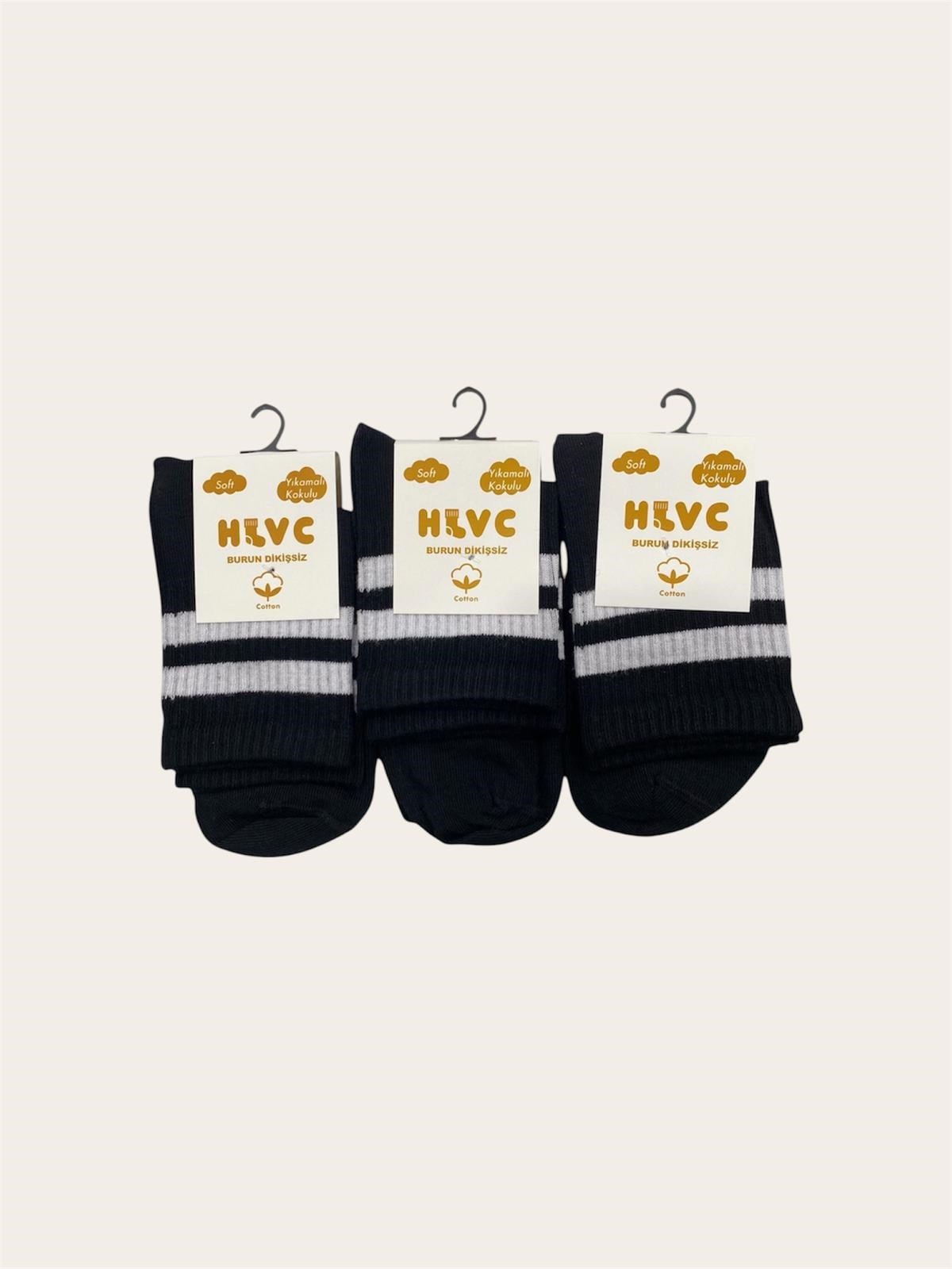 Hlvc Beyaz Kolej Çorabı -Dikişsiz- (12 Çift)