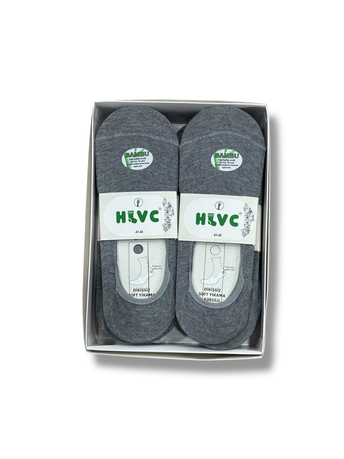 HLVC Erkek Bambu Babet Silikonlu (12 Adet)