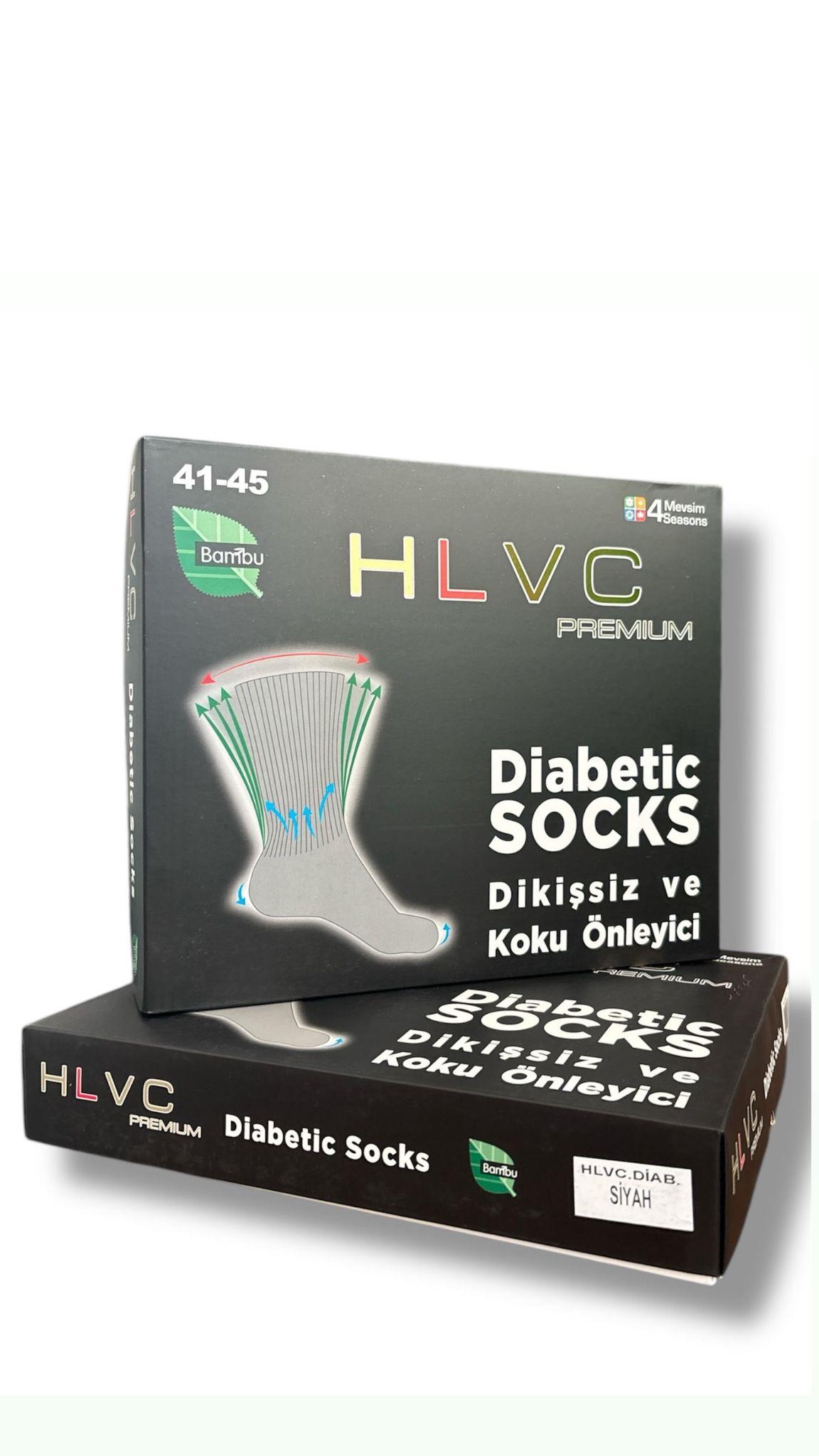 Hlvc Erkek Bambu Diabet Şeker Çorabı (12 Adet) 4 MEVSİM Karışık Renk Asorti
