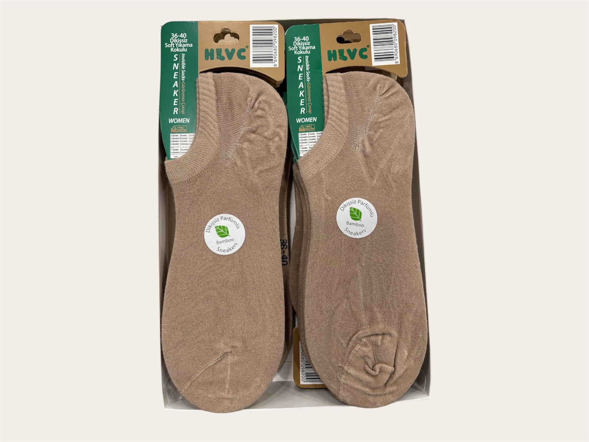 HLVC Kadın Bambu Sneakers Yıkamalı (12 Çift)