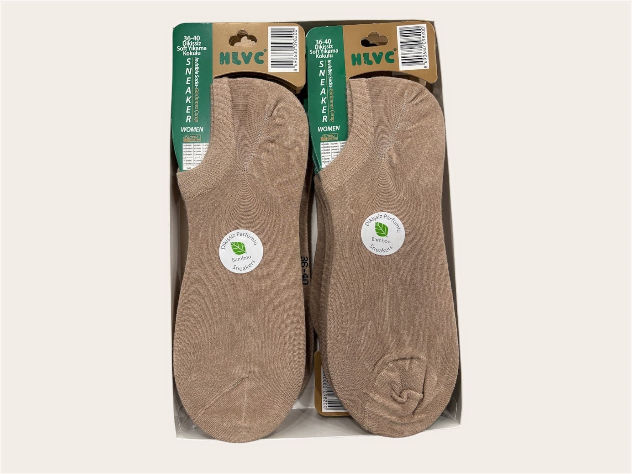 HLVC Kadın Bambu Sneakers Yıkamalı (12 Çift)