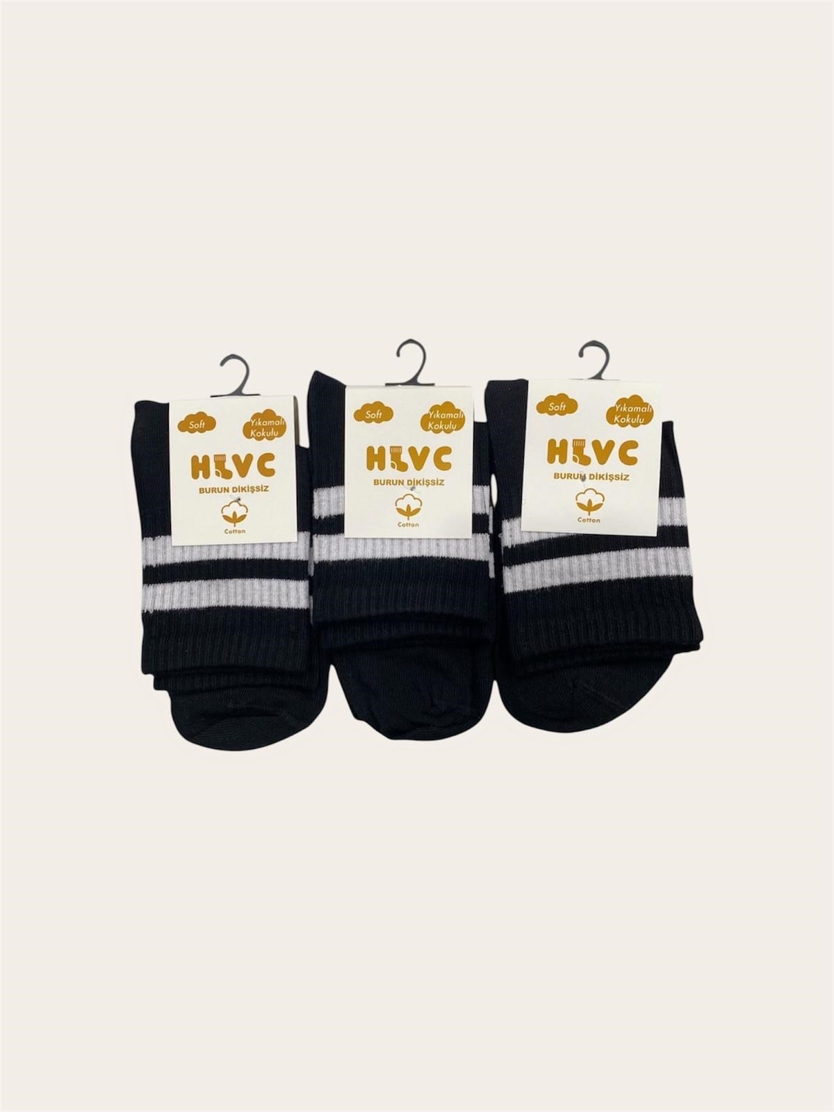 Hlvc Beyaz Kolej Çorabı -Dikişsiz- (12 Çift)