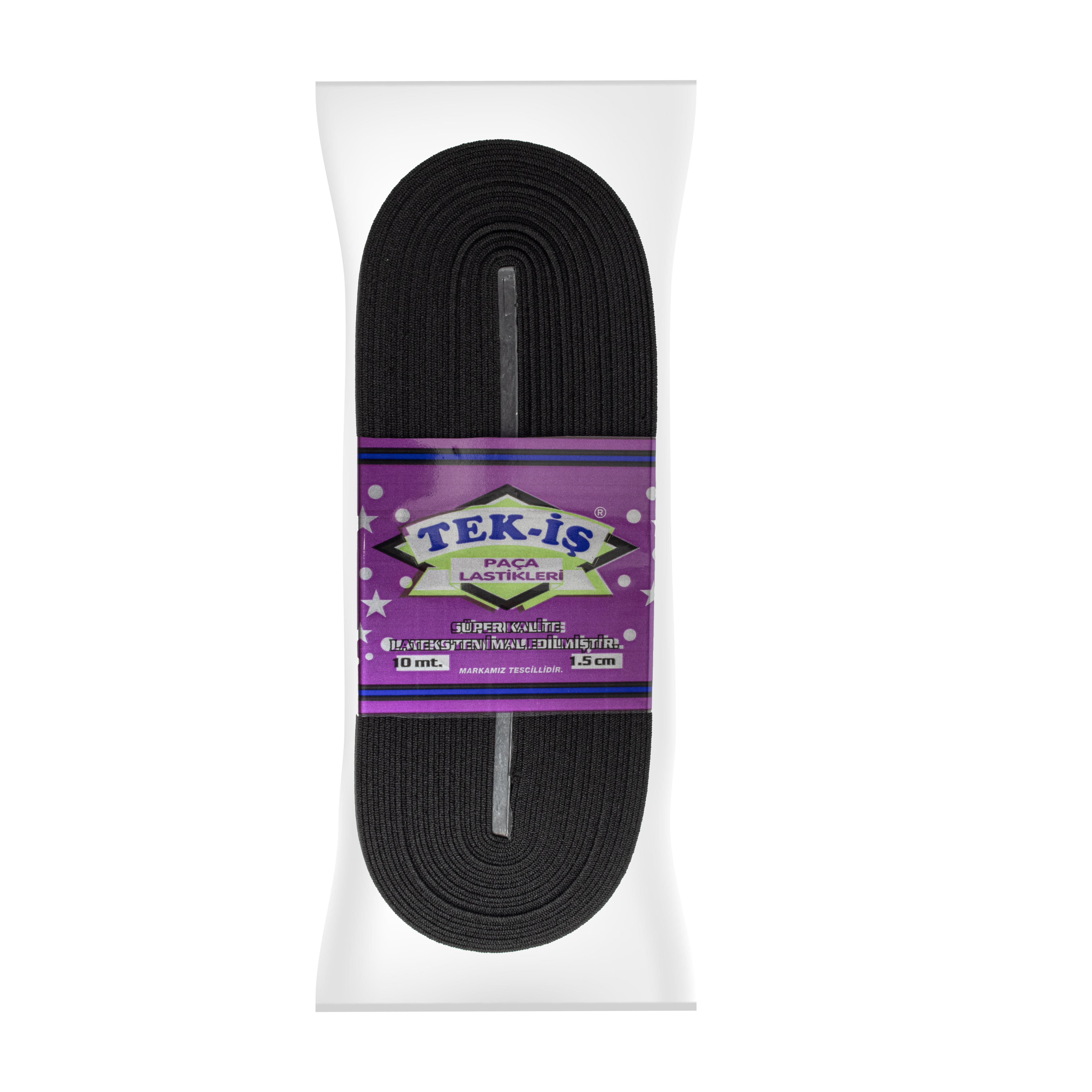 Tekiş Paça Lastik ( 1.5 cm siyah )