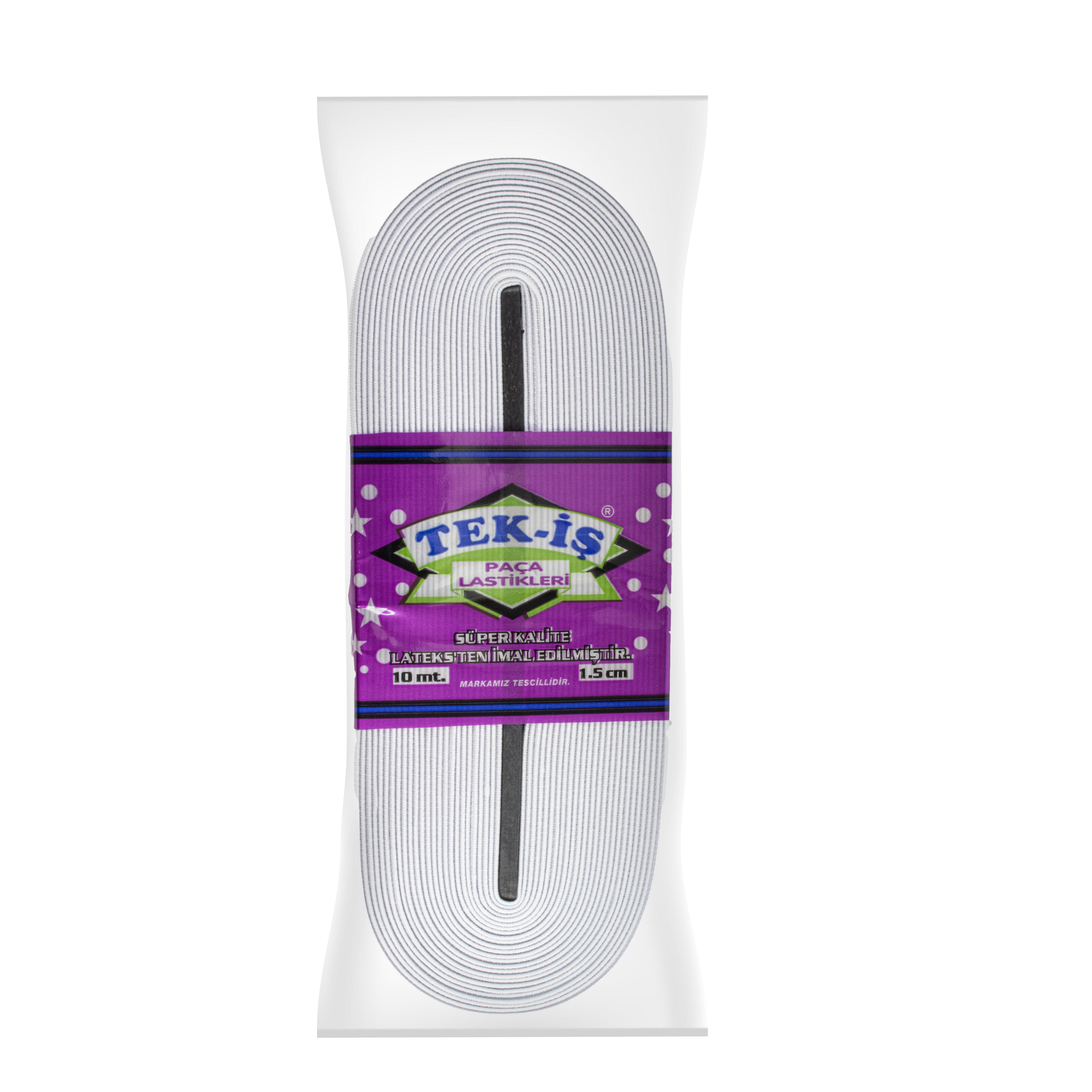 Tekiş Paça Lastik ( 1.5 cm beyaz )