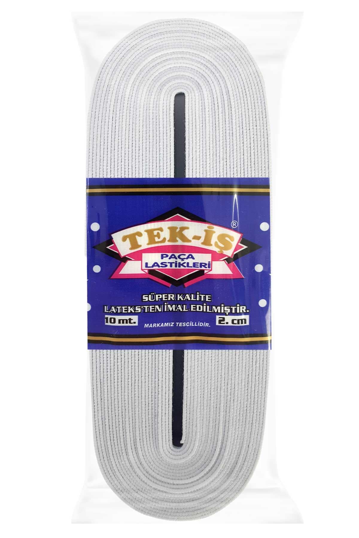 Tekiş Paça Lastik ( 2 cm beyaz )