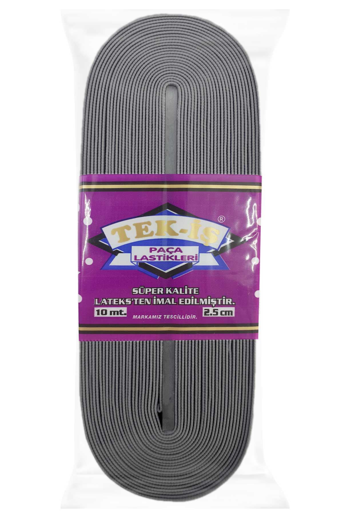 Tekiş Paça Lastik ( 2,5 cm siyah )