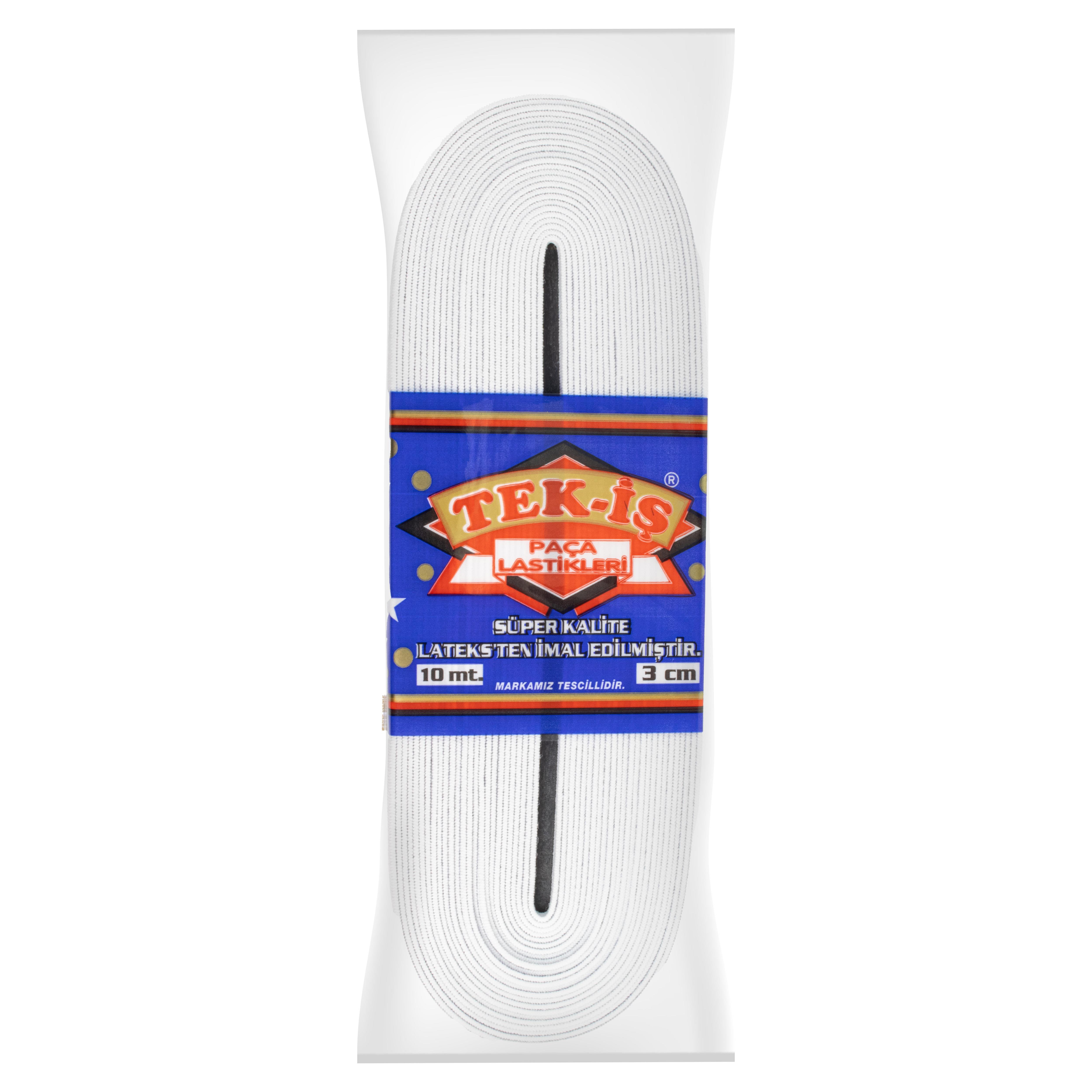 Tekiş Paça Lastik ( 3 cm beyaz )