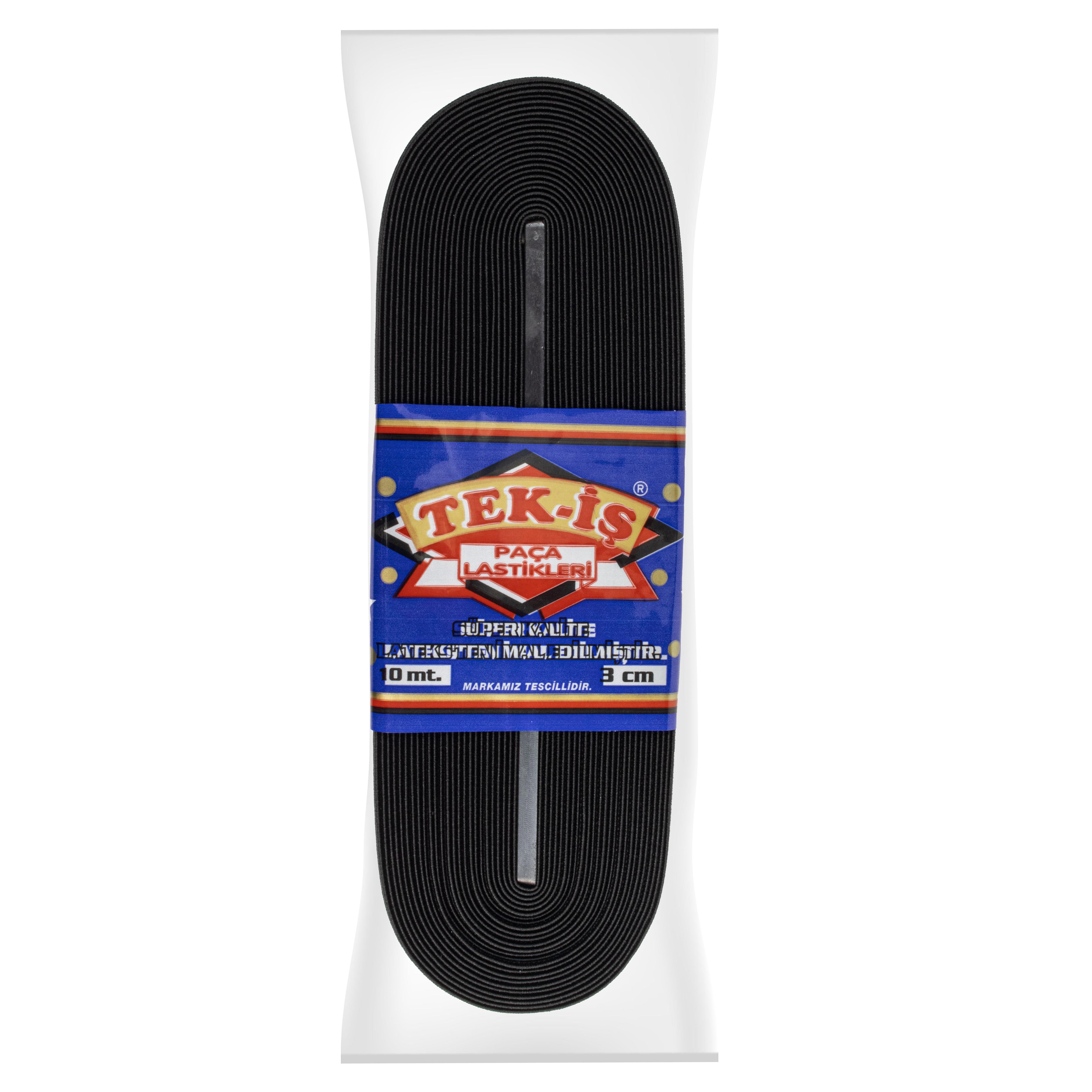Tekiş Paça Lastik ( 3 cm siyah )