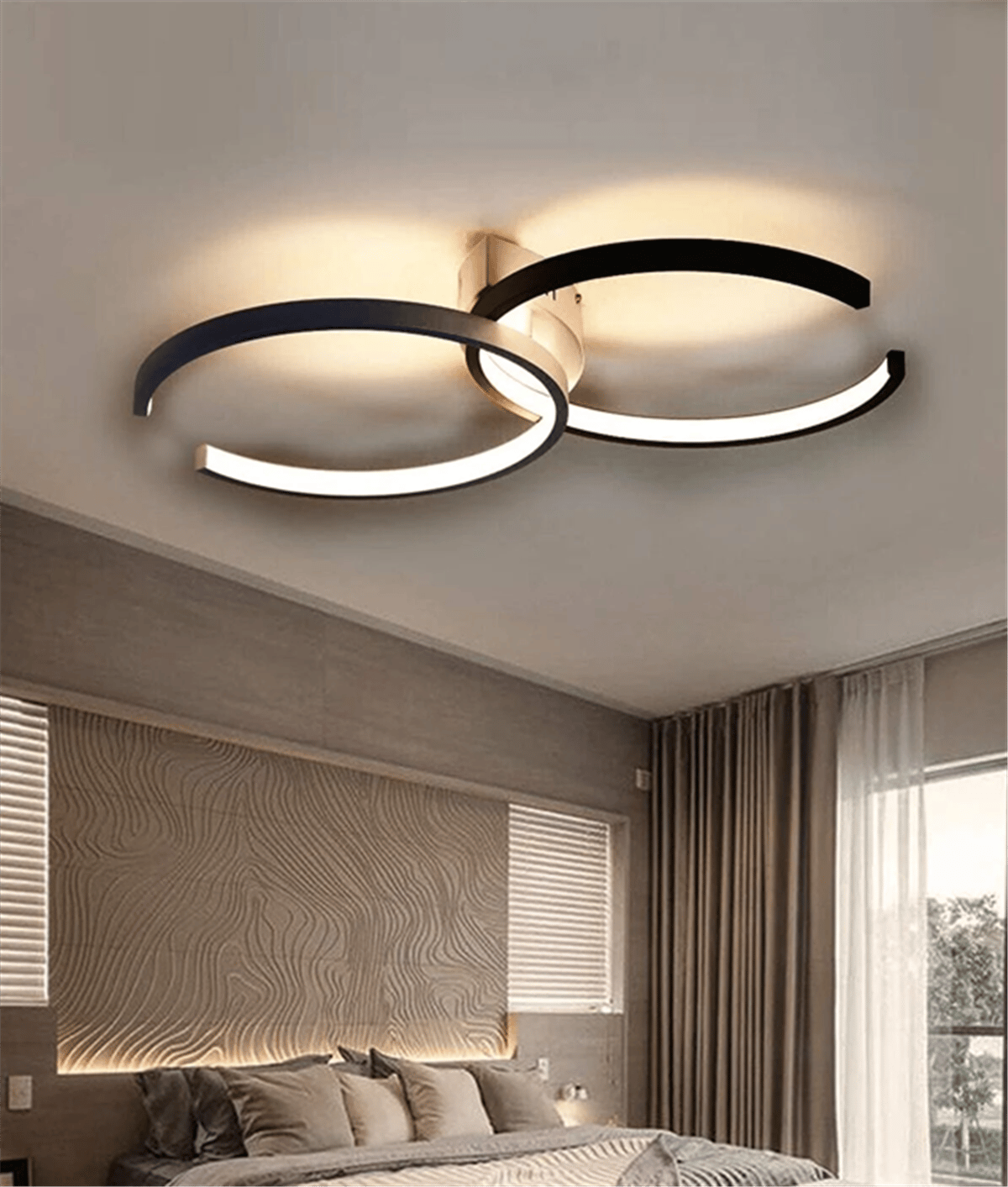 PLAFONYER LED AVİZEPLAFONYER LED AVİZE-2-SİYAH GÖVDE RENGİ