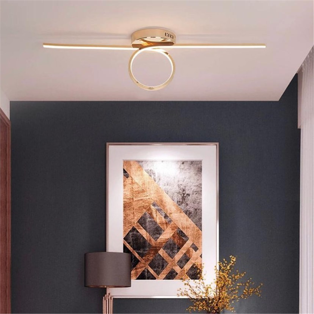 PLAFONYER LED AVİZEPLAFONYER LED AVİZE-27-ANTRASİT GÖVDE RENGİ