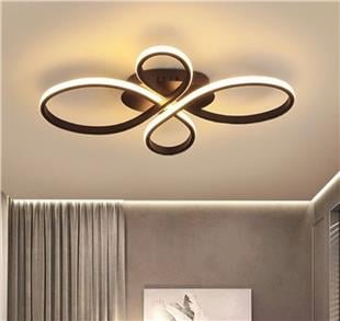 PLAFONYER LED AVİZEPLAFONYER LED AVİZE-7-ESKİTME GOLD GÖVDE RENGİ