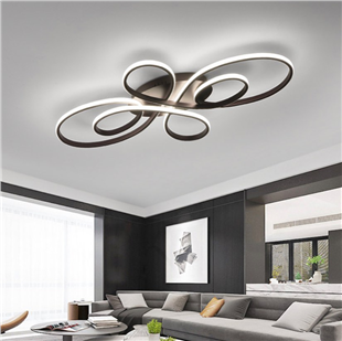 PLAFONYER LED AVİZEPLAFONYER LED AVİZE-8-ESKİTME GOLD GÖVDE RENGİ