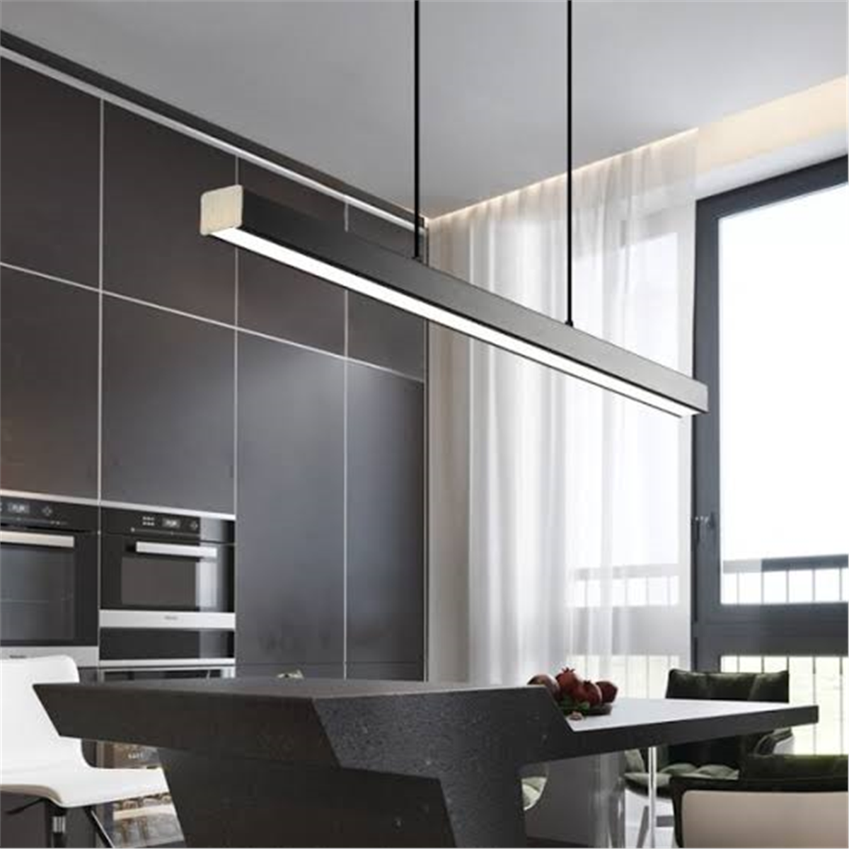 DÜZ LİNEER AYDINLATMAL:250CM-H:150 CM LİNEER AYDINLATMA (32W/3840LM/METRE İLE ÜRÜNLERİMİZ YÜKSEK IŞIK ŞİDDETİNE SAHİPTİR.)