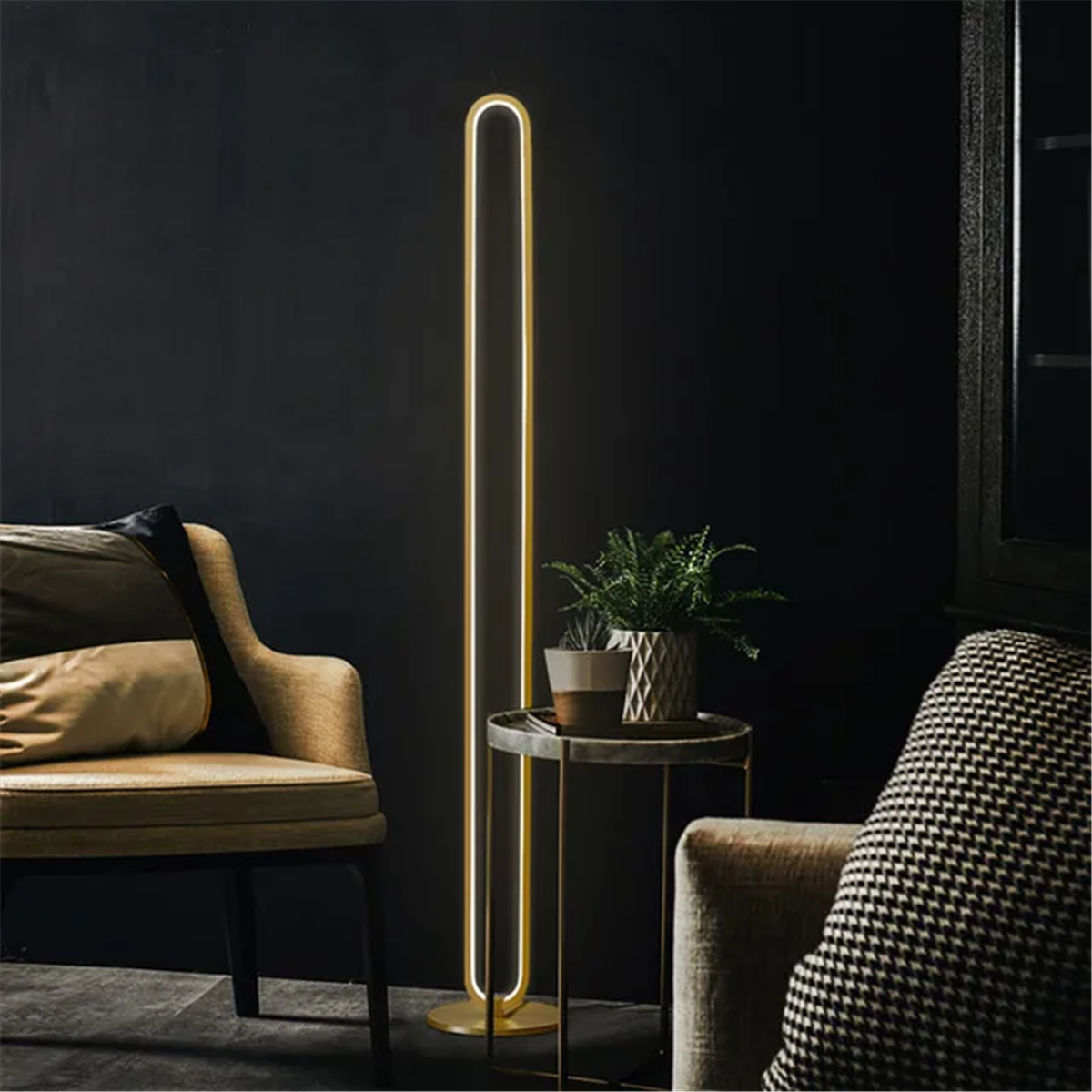 LAMBADER VE MASA LED AYDINLATMALAMBADER LED AYDINLATMA-5-ESKİTME GOLD