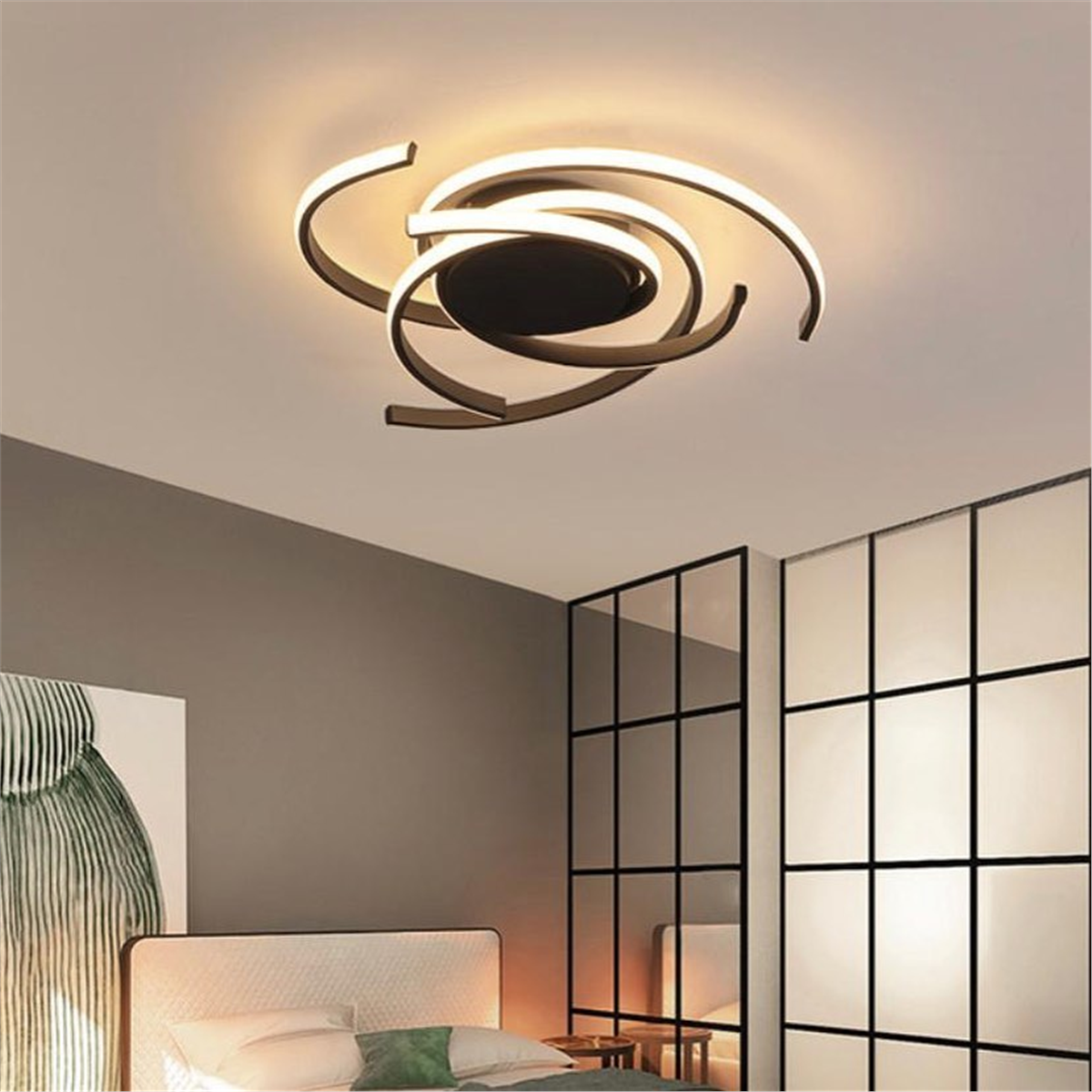 PLAFONYER LED AVİZEPLAFONYER LED AVİZE-1-ANTRASİT GÖVDE RENGİ