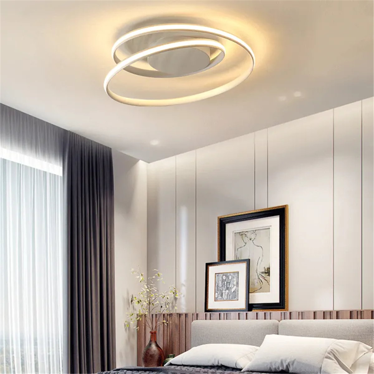 PLAFONYER LED AVİZEPLAFONYER LED AVİZE-13-SİYAH GÖVDE RENGİ