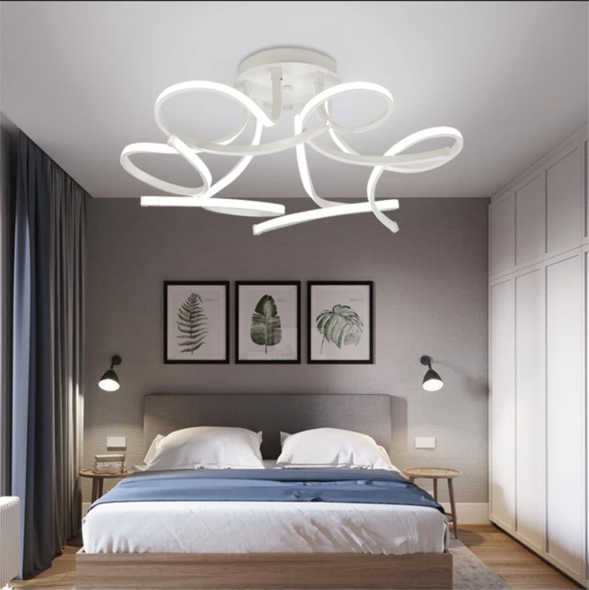 PLAFONYER LED AVİZEPLAFONYER LED AVİZE-24-SİYAH GÖVDE RENGİ