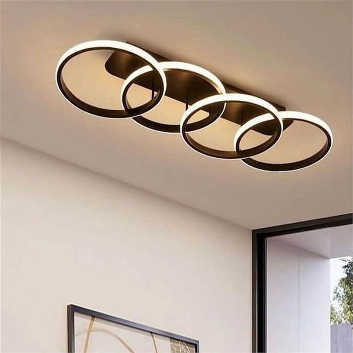 PLAFONYER LED AVİZEPLAFONYER LED AVİZE-38-BEYAZ GÖVDE RENGİ