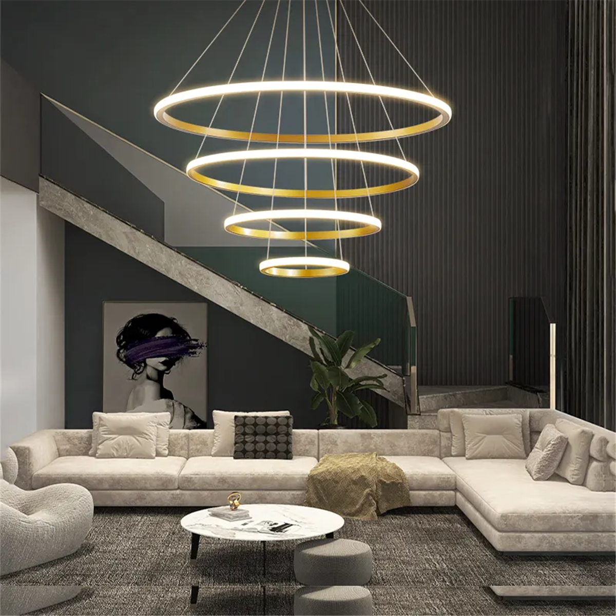 SARKIT LED AVİZESARKIT LED AVİZE-37-SİYAH GÖVDE