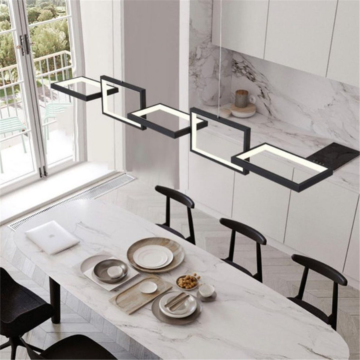 SARKIT LED AVİZESARKIT LED AVİZE-58-SİYAH GÖVDE